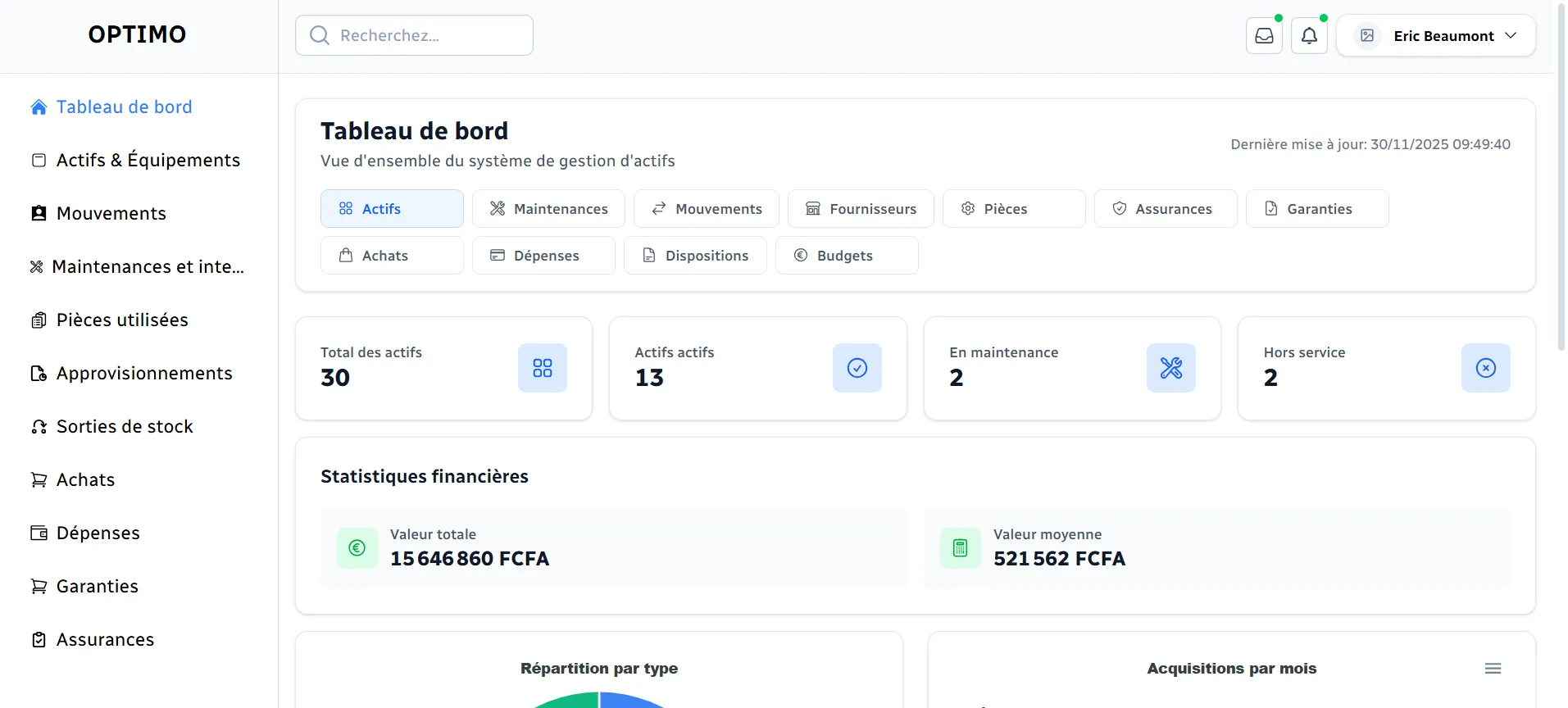Capture d’écran de l’application